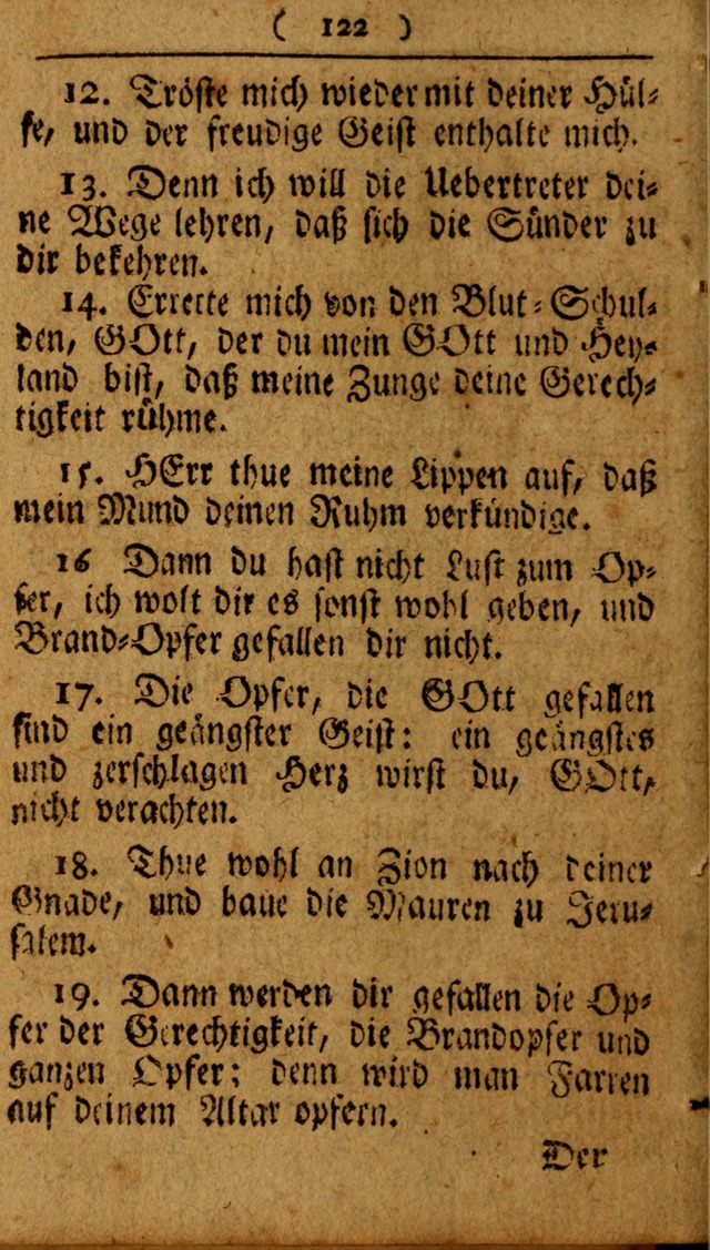 Kleine catechismus des D. Martin Luthers: nebst den gewoÌˆhulichen Morgen-Zisch- und Abend-Gebeten ; welchem die ordnung des heils ... wie auch ... d page 122