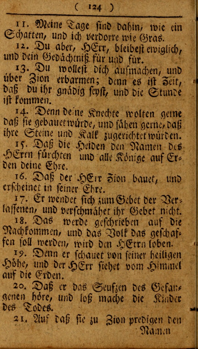 Kleine catechismus des D. Martin Luthers: nebst den gewoÌˆhulichen Morgen-Zisch- und Abend-Gebeten ; welchem die ordnung des heils ... wie auch ... d page 124