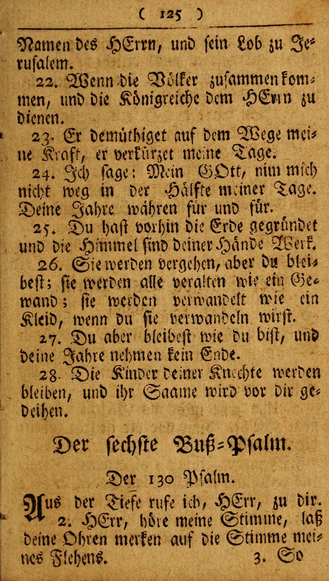 Kleine catechismus des D. Martin Luthers: nebst den gewoÌˆhulichen Morgen-Zisch- und Abend-Gebeten ; welchem die ordnung des heils ... wie auch ... d page 125