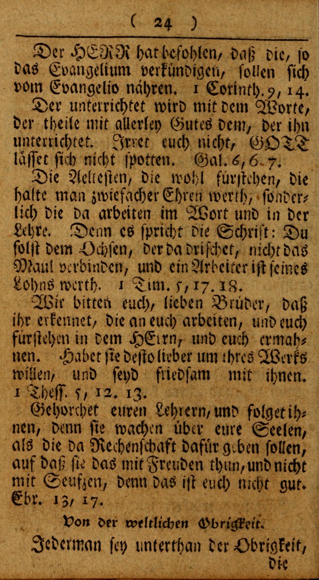 Kleine catechismus des D. Martin Luthers: nebst den gewoÌˆhulichen Morgen-Zisch- und Abend-Gebeten ; welchem die ordnung des heils ... wie auch ... d page 24