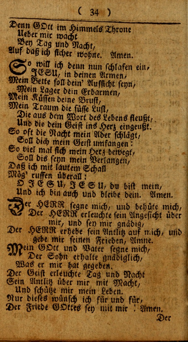 Kleine catechismus des D. Martin Luthers: nebst den gewoÌˆhulichen Morgen-Zisch- und Abend-Gebeten ; welchem die ordnung des heils ... wie auch ... d page 34