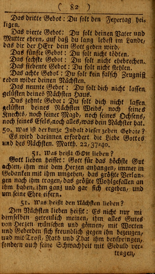 Kleine catechismus des D. Martin Luthers: nebst den gewoÌˆhulichen Morgen-Zisch- und Abend-Gebeten ; welchem die ordnung des heils ... wie auch ... d page 82