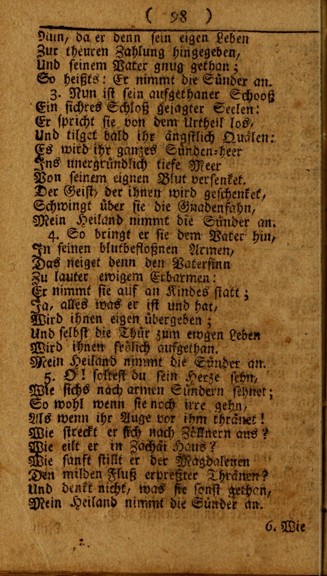 Kleine catechismus des D. Martin Luthers: nebst den gewoÌˆhulichen Morgen-Zisch- und Abend-Gebeten ; welchem die ordnung des heils ... wie auch ... d page 98