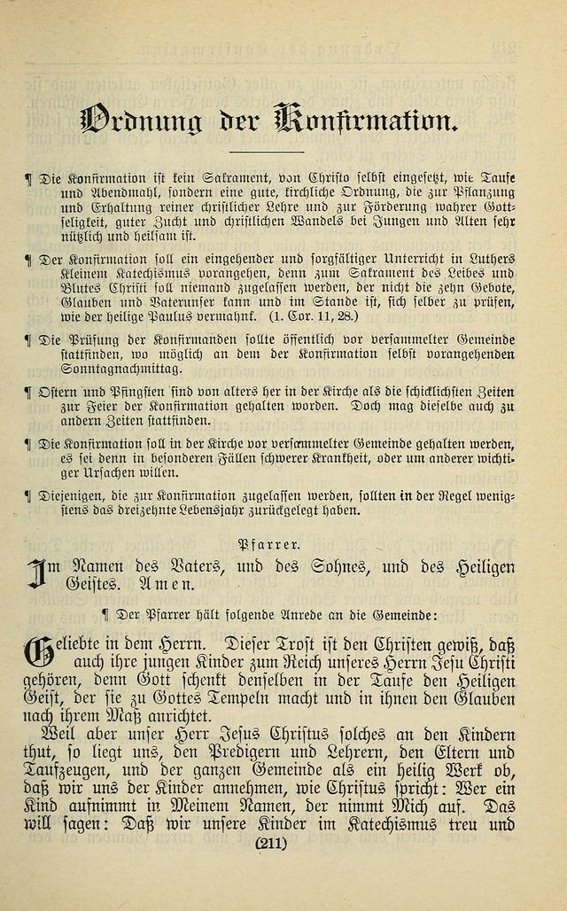 Kirchenbuch für Evangelisch-Lutherische Gemeinden page 211