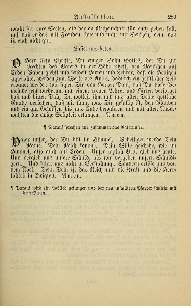 Kirchenbuch für Evangelisch-Lutherische Gemeinden page 289