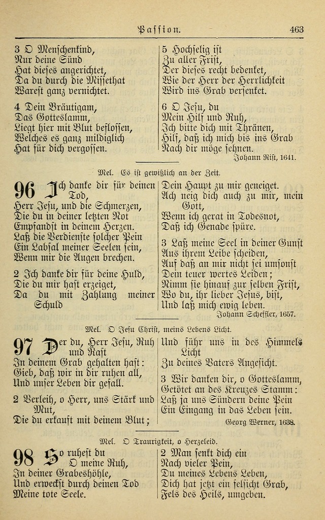 Kirchenbuch für Evangelisch-Lutherische Gemeinden page 463