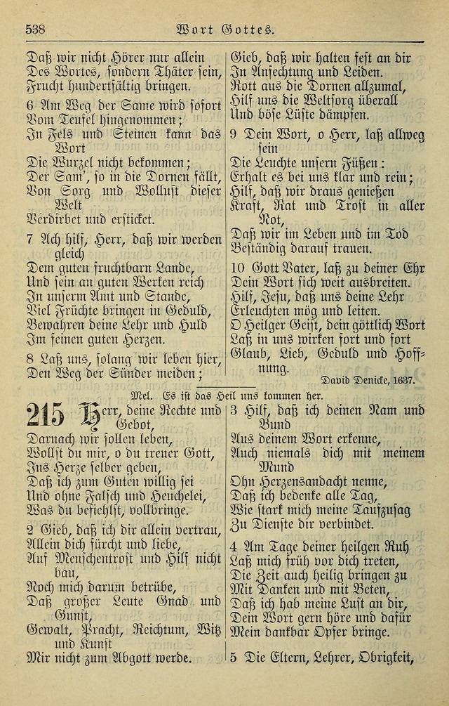 Kirchenbuch für Evangelisch-Lutherische Gemeinden page 538