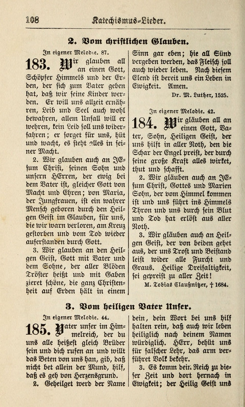 Kirchen-Gesangbuch: für Evangelisch-Lutherische Gemeinden ungeänderter Aubsburgischer Confession page 108