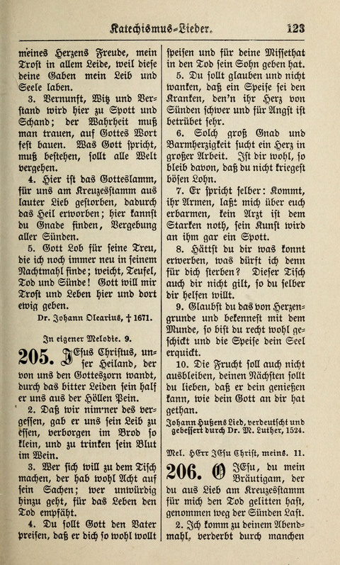 Kirchen-Gesangbuch: für Evangelisch-Lutherische Gemeinden ungeänderter Aubsburgischer Confession page 123