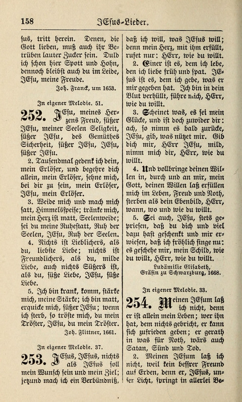 Kirchen-Gesangbuch: für Evangelisch-Lutherische Gemeinden ungeänderter Aubsburgischer Confession page 158