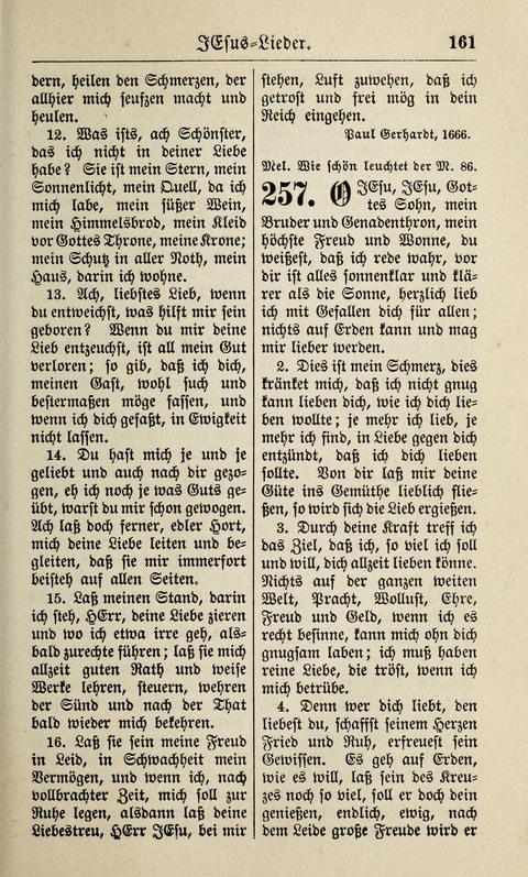 Kirchen-Gesangbuch: für Evangelisch-Lutherische Gemeinden ungeänderter Aubsburgischer Confession page 161