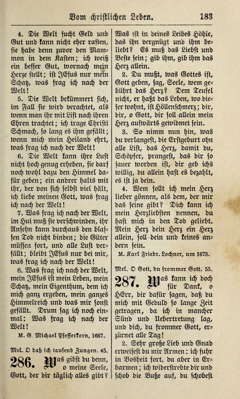 Kirchen-Gesangbuch: für Evangelisch-Lutherische Gemeinden ungeänderter Aubsburgischer Confession page 183
