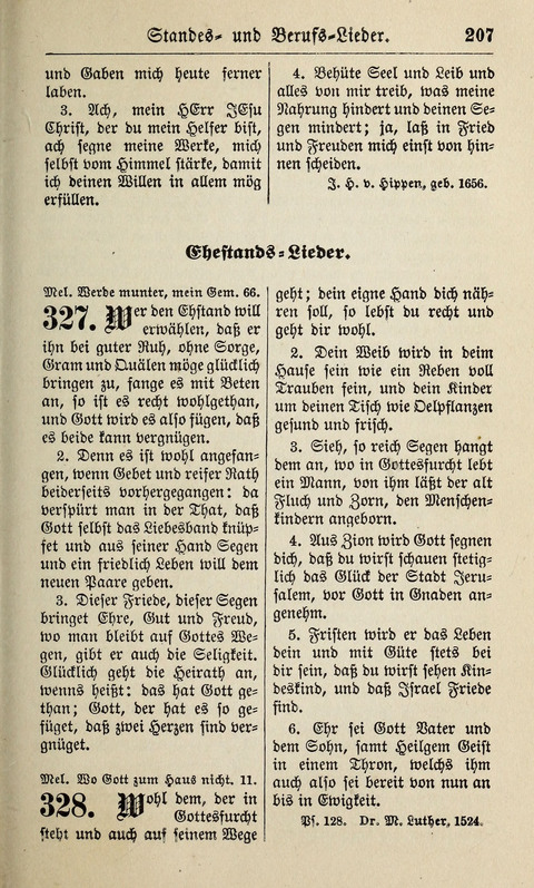 Kirchen-Gesangbuch: für Evangelisch-Lutherische Gemeinden ungeänderter Aubsburgischer Confession page 207