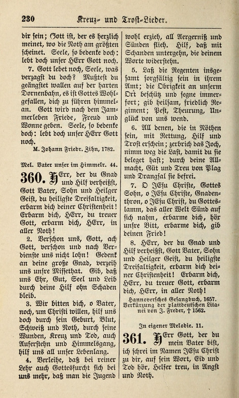 Kirchen-Gesangbuch: für Evangelisch-Lutherische Gemeinden ungeänderter Aubsburgischer Confession page 230