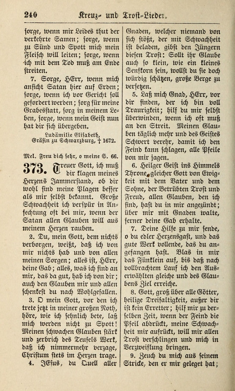 Kirchen-Gesangbuch: für Evangelisch-Lutherische Gemeinden ungeänderter Aubsburgischer Confession page 240