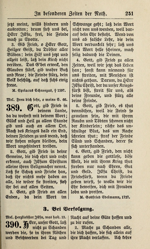 Kirchen-Gesangbuch: für Evangelisch-Lutherische Gemeinden ungeänderter Aubsburgischer Confession page 251