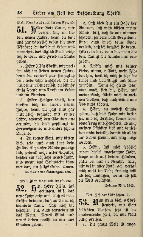 Kirchen-Gesangbuch: für Evangelisch-Lutherische Gemeinden ungeänderter Aubsburgischer Confession page 28