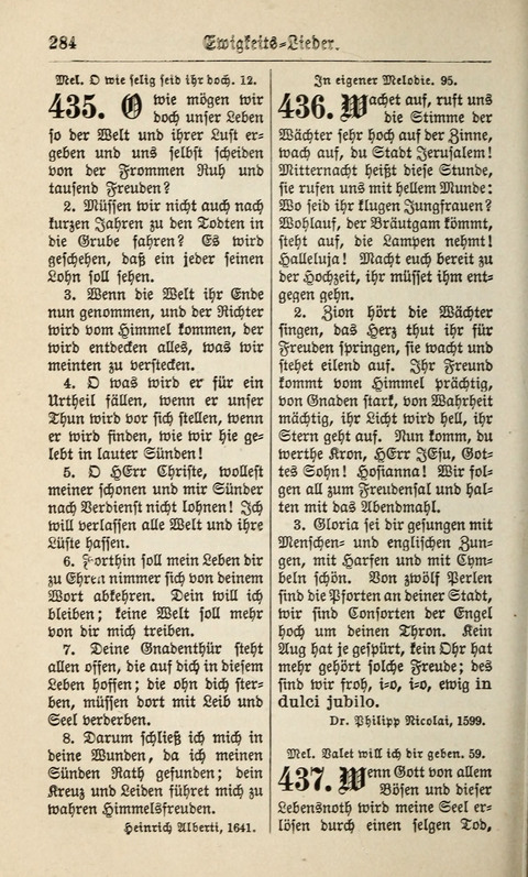 Kirchen-Gesangbuch: für Evangelisch-Lutherische Gemeinden ungeänderter Aubsburgischer Confession page 284