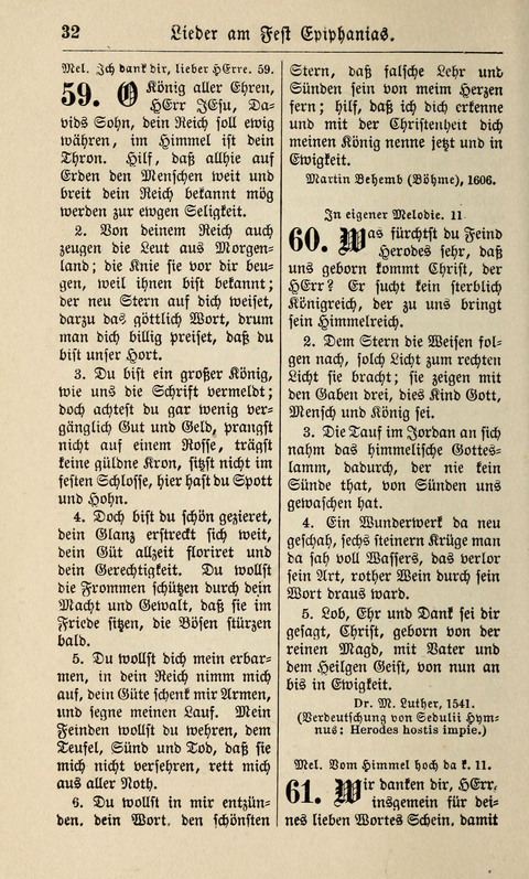 Kirchen-Gesangbuch: für Evangelisch-Lutherische Gemeinden ungeänderter Aubsburgischer Confession page 32