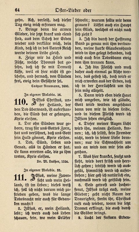 Kirchen-Gesangbuch: für Evangelisch-Lutherische Gemeinden ungeänderter Aubsburgischer Confession page 64