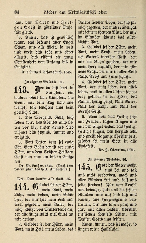 Kirchen-Gesangbuch: für Evangelisch-Lutherische Gemeinden ungeänderter Aubsburgischer Confession page 84