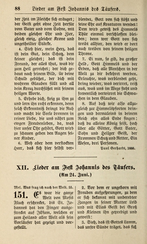 Kirchen-Gesangbuch: für Evangelisch-Lutherische Gemeinden ungeänderter Aubsburgischer Confession page 88