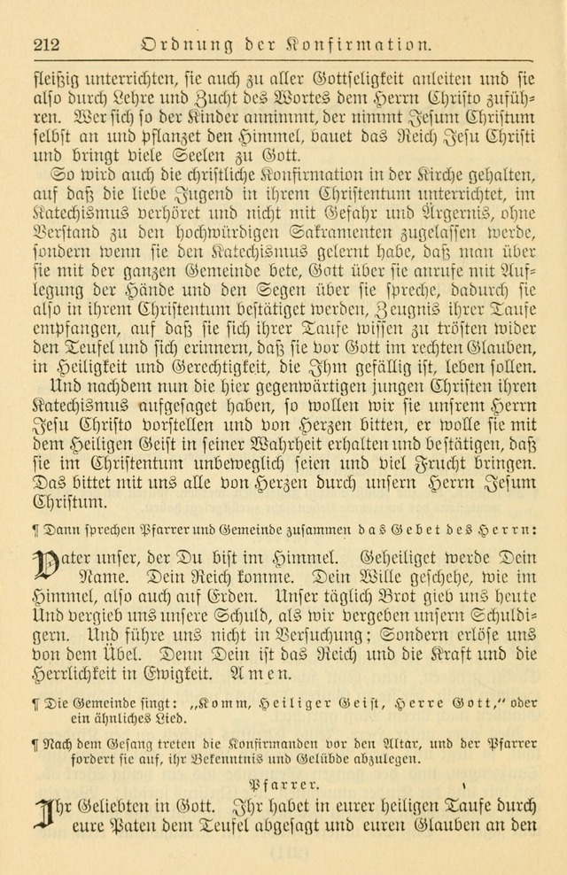 Kirchenbuch für Evangelisch-Lutherische Gemeinden page 212