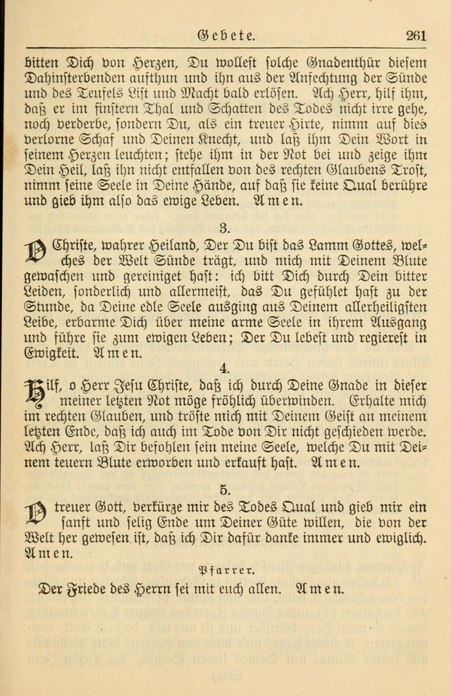 Kirchenbuch für Evangelisch-Lutherische Gemeinden page 261