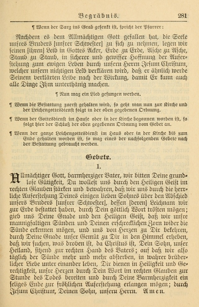 Kirchenbuch für Evangelisch-Lutherische Gemeinden page 281