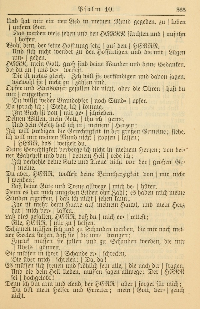 Kirchenbuch für Evangelisch-Lutherische Gemeinden page 365