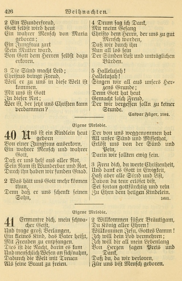 Kirchenbuch für Evangelisch-Lutherische Gemeinden page 426