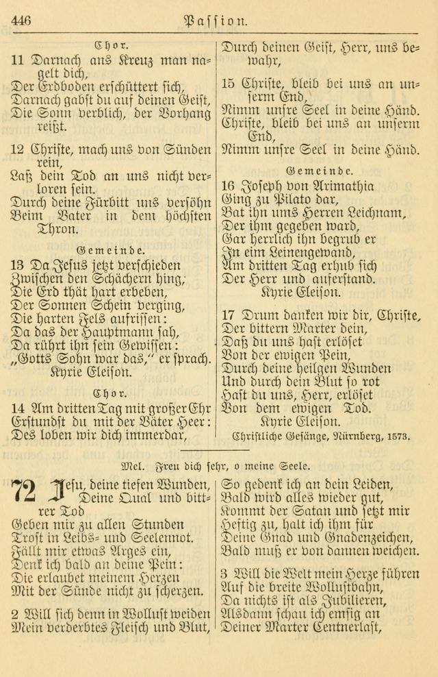 Kirchenbuch für Evangelisch-Lutherische Gemeinden page 446