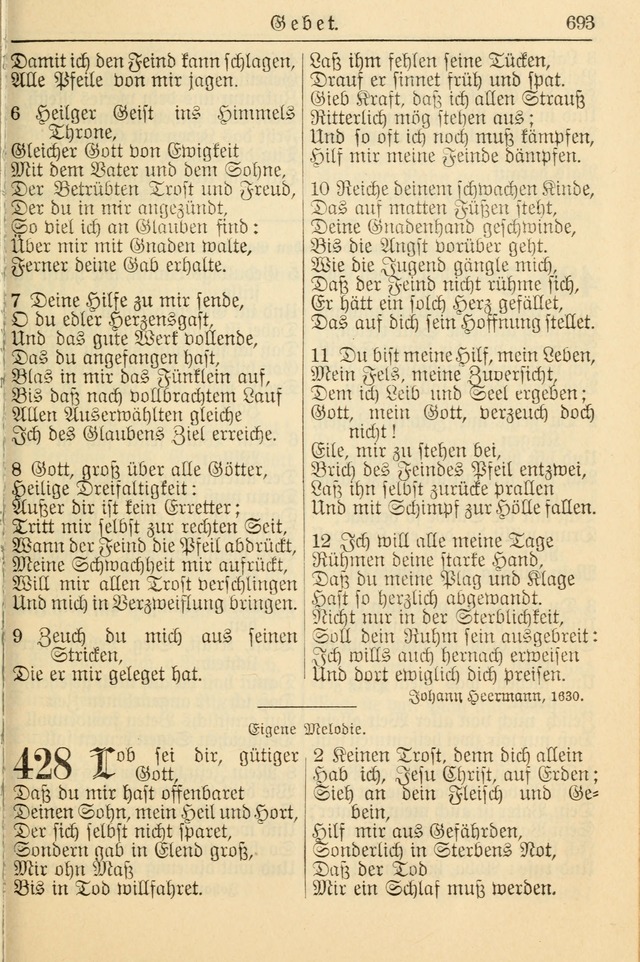 Kirchenbuch für Evangelisch-Lutherische Gemeinden page 693