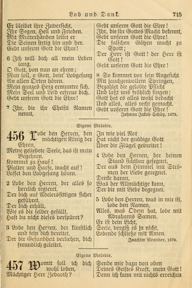 Kirchenbuch für Evangelisch-Lutherische Gemeinden page 715