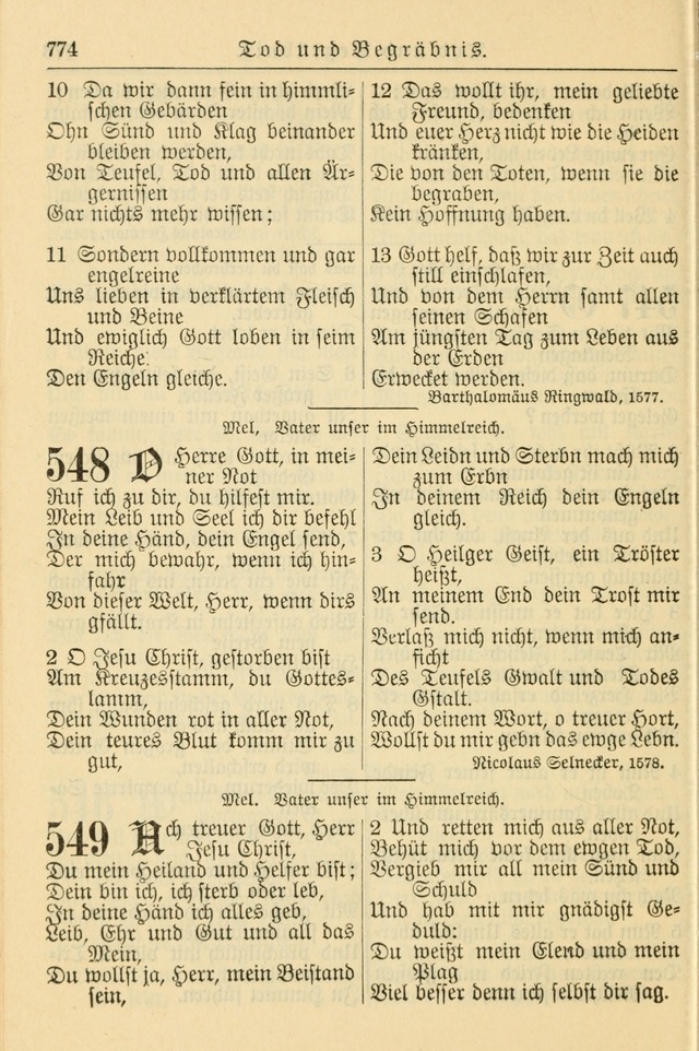 Kirchenbuch für Evangelisch-Lutherische Gemeinden page 774