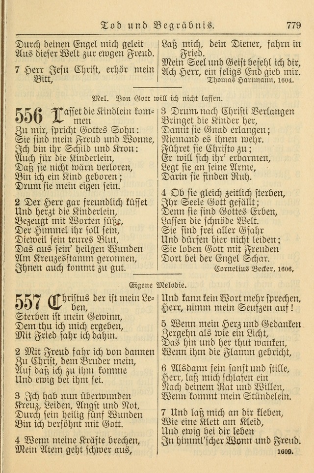 Kirchenbuch für Evangelisch-Lutherische Gemeinden page 779