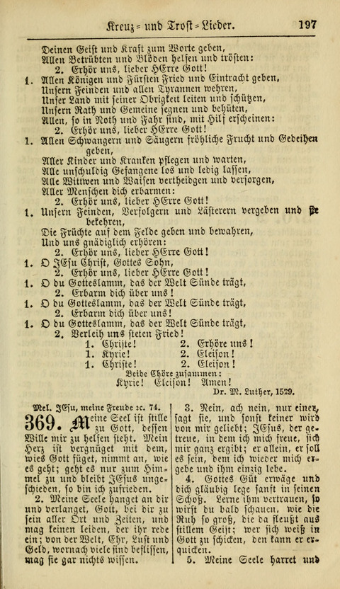 Kirchen-Gesangbuch für Evang.-Lutherische Gemeinden: ungeänderter Augsburgischer Confession, darin des seligen Dr. Martin Luthers und anderer geistreichen Lehrer gebräuchlichste Kirchen-Lieder... page 199