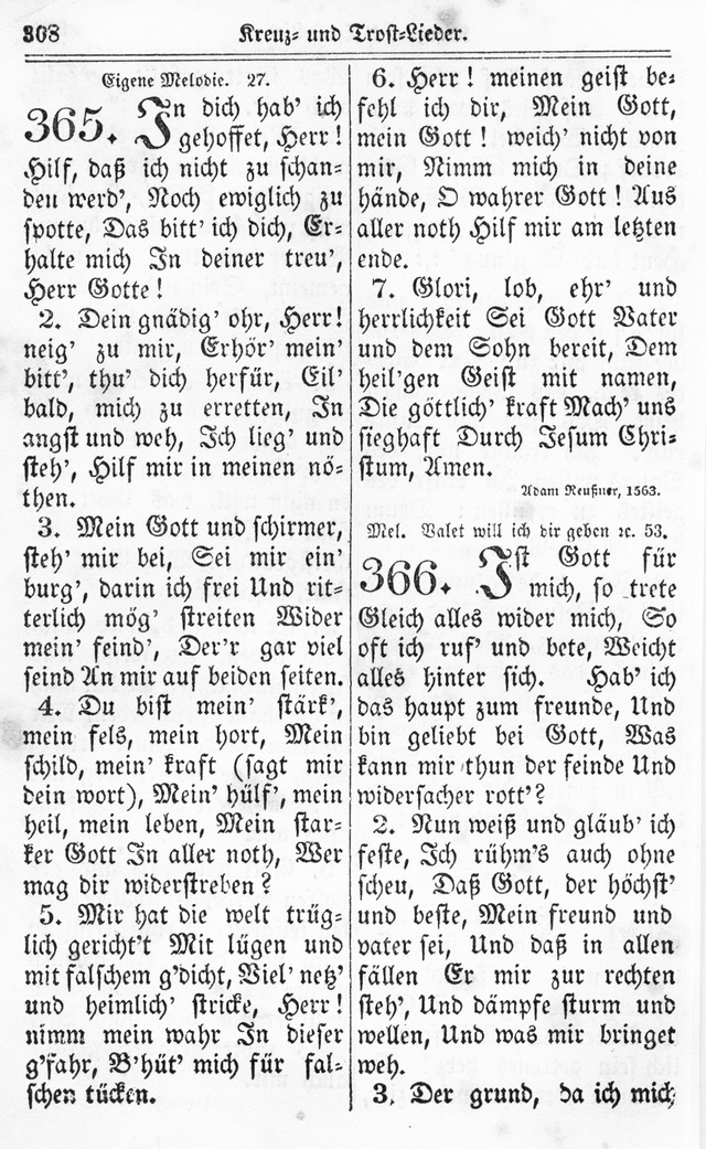 Kirchen-Gesangbuch: für Evangelisch-Lutherische Gemeinden page 308