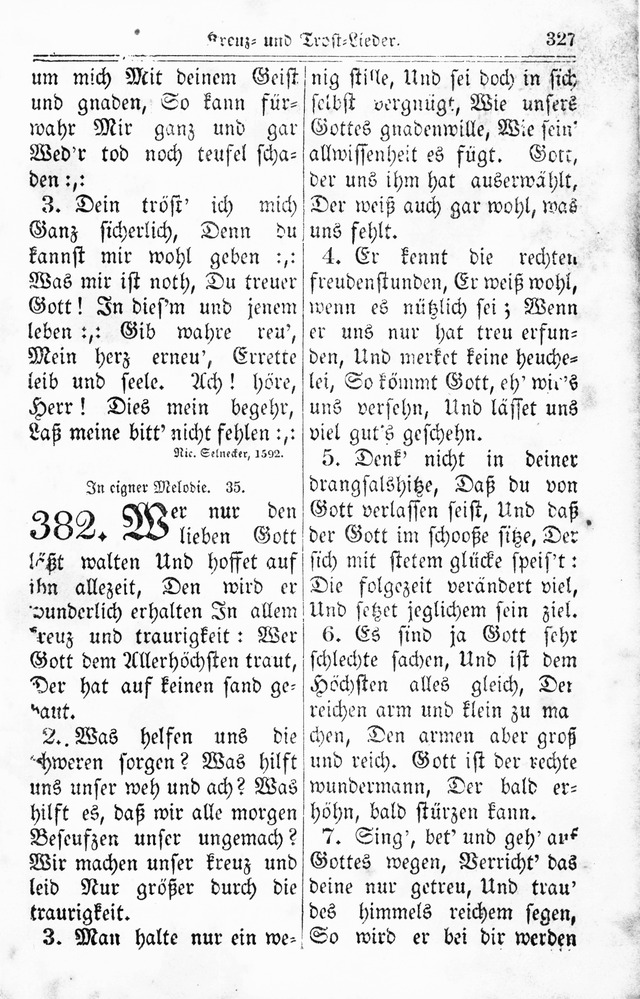 Kirchen-Gesangbuch: für Evangelisch-Lutherische Gemeinden page 327