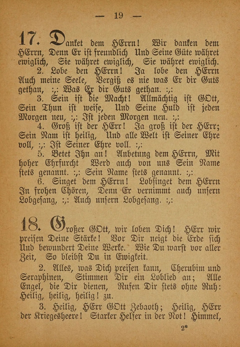 Kropper Gesang- und Liederbuch: (4. ed) page 19