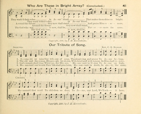 Kindly Light: a new collection of hymns and music for praise in the Sunday school page 41