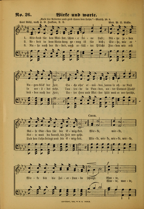 Die Kleine Palme: neueste Liedersammlung für Sonntagsculen und Jugendvereine sowie für Sonntag Abend und andere Gottesdienste page 26