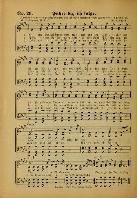 Die Kleine Palme: neueste Liedersammlung für Sonntagsculen und Jugendvereine sowie für Sonntag Abend und andere Gottesdienste page 28