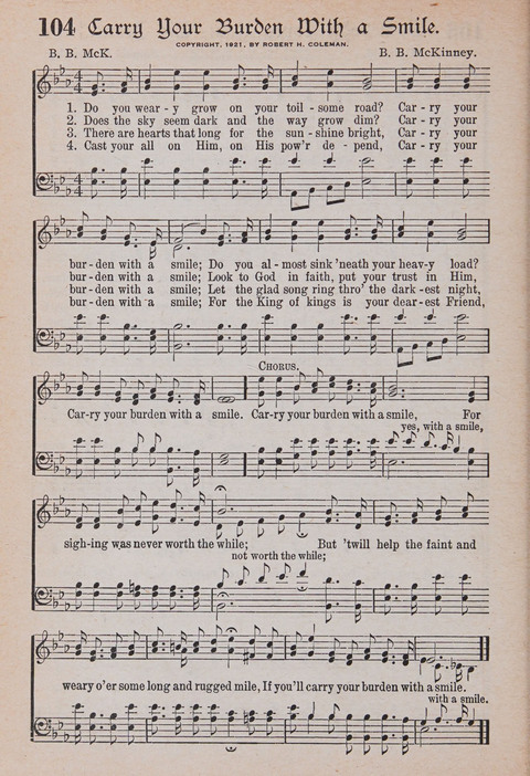 Kingdom Songs: the choicest hymns and gospel songs for all the earth, for general us in church services, Sunday schools, and young people meetings page 109
