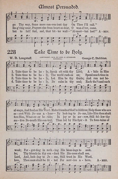 Kingdom Songs: the choicest hymns and gospel songs for all the earth, for general us in church services, Sunday schools, and young people meetings page 220