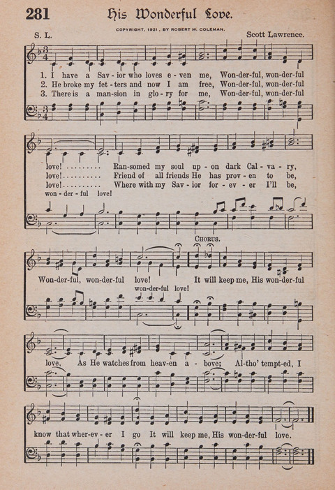 Kingdom Songs: the choicest hymns and gospel songs for all the earth, for general us in church services, Sunday schools, and young people meetings page 261