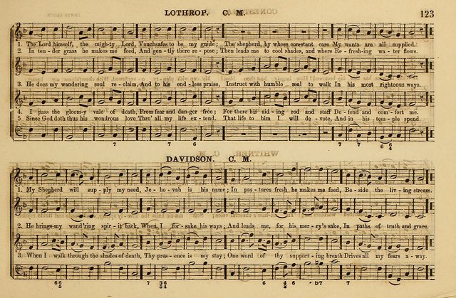 The Key-Stone Collection of Church Music: a complete collection of hymn tunes, anthems, psalms, chants, & c. to which is added the physiological system for training choirs and teaching singing schools page 123