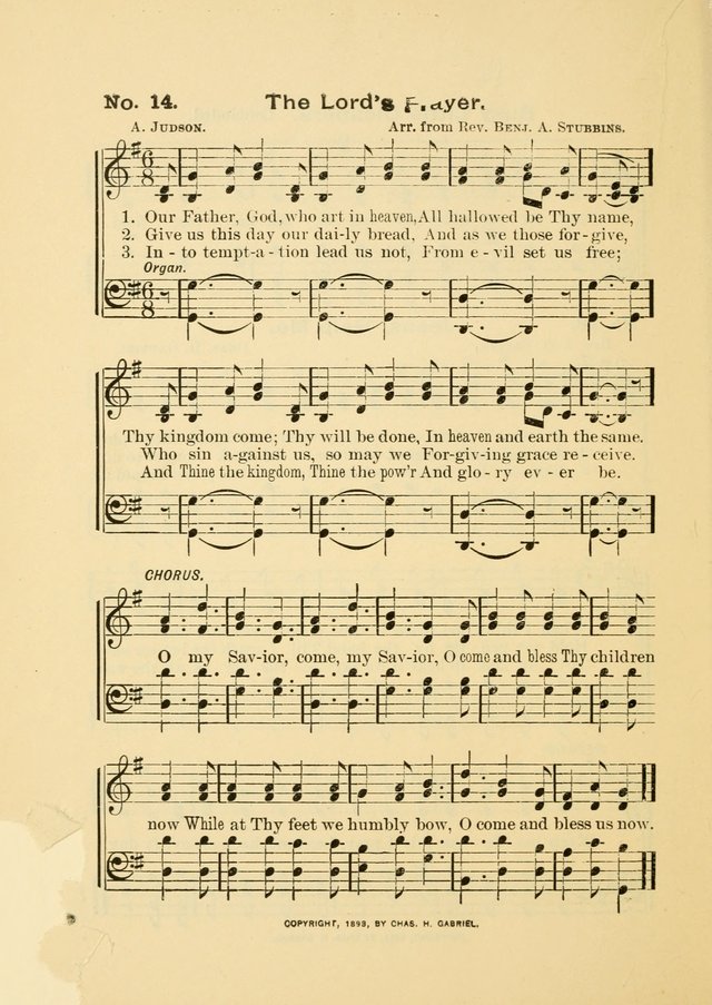 Little Branches: a collection of songs prepared especially for the primary and infant departments of the sunday school page 14