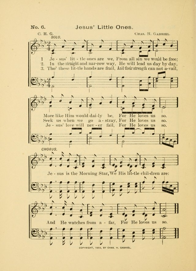 Little Branches: a collection of songs prepared especially for the primary and infant departments of the sunday school page 6