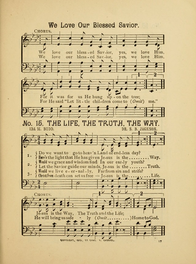 Little Branches No. 2: a collection of songs prepared especially for the primary and infant deparments of the sunday school page 17